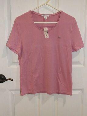 dressbarn Rose Pink Short Sleeve Tee